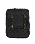 Kentucky Horsewear Chest Expander Quilted with Vegan Sheepskin, Black