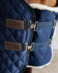 Kentucky Horsewear Chest Expander Quilted with Vegan Sheepskin, Navy