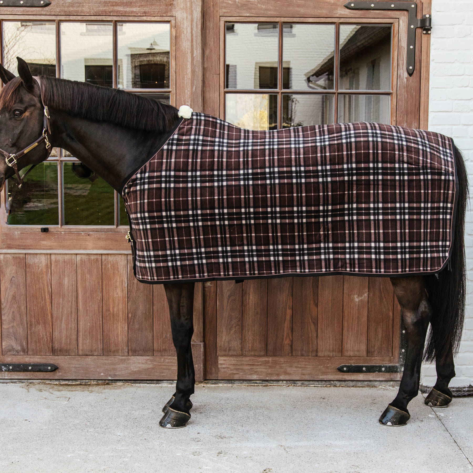 Kentucky Horsewear Fleece Rug Heavy, Check Printing Brown