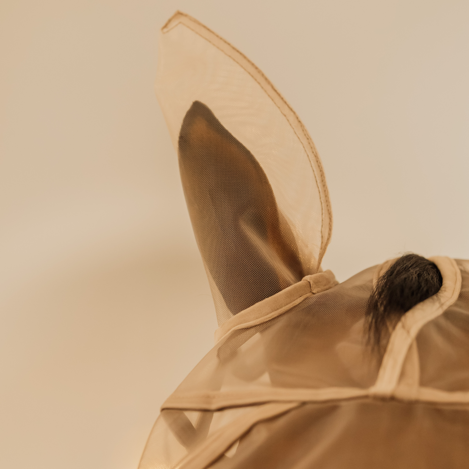 Kentucky Horsewear Fly Mask Classic with Ears and Nose, Beige