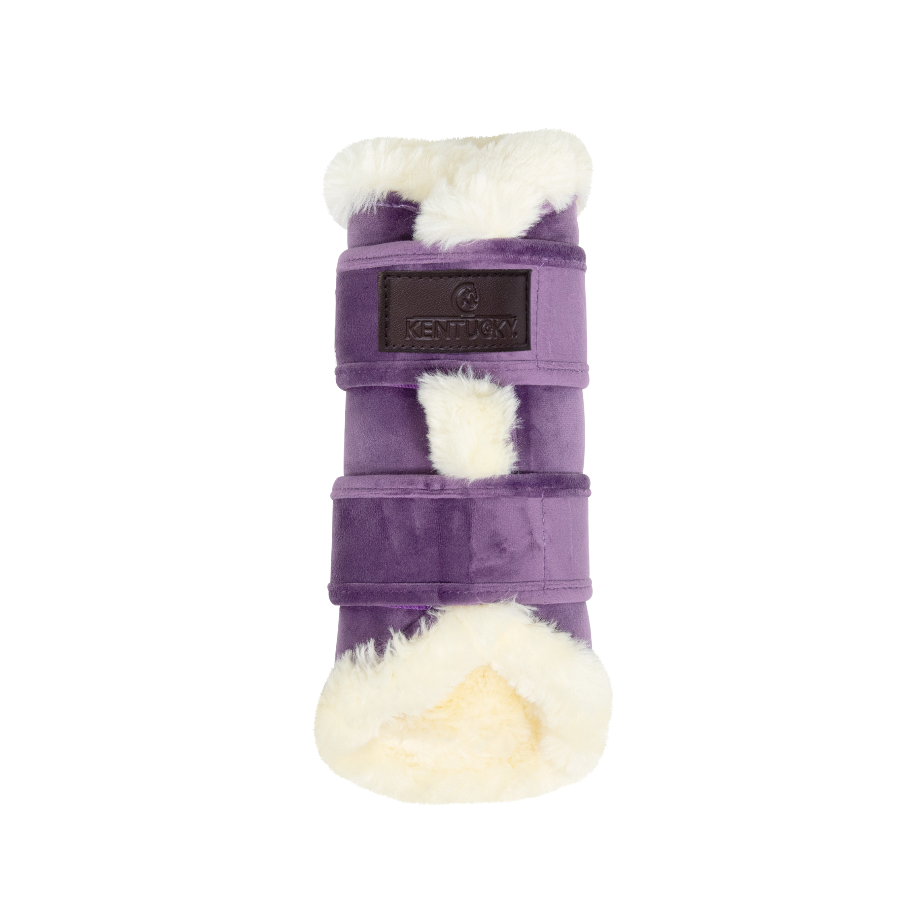 Kentucky Horsewear Brushing Boots Velvet Contrast, Royal Purple