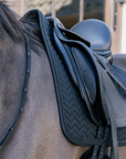 Kentucky Horsewear Dressage Saddle Pad with Metal Chain, Black