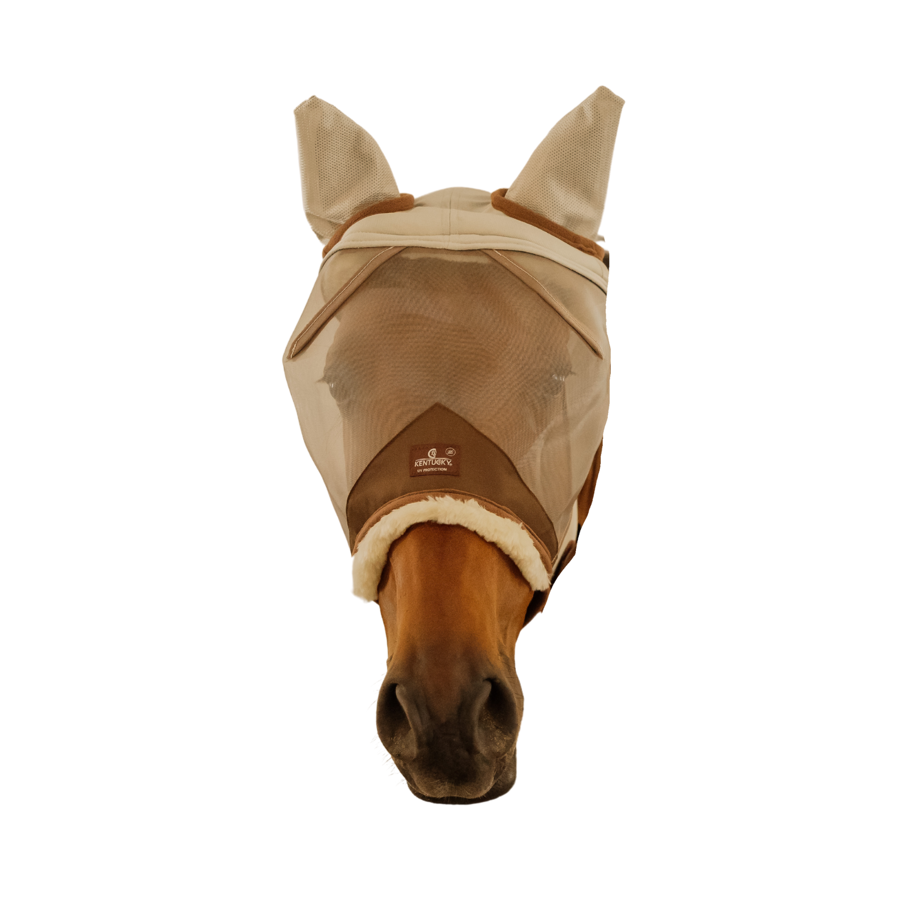 Kentucky Horsewear Fly Mask Skin Friendly With Ears, Silver