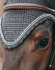 Kentucky Horsewear Fly Veil Long Stone & Pearl Soundless, Grey