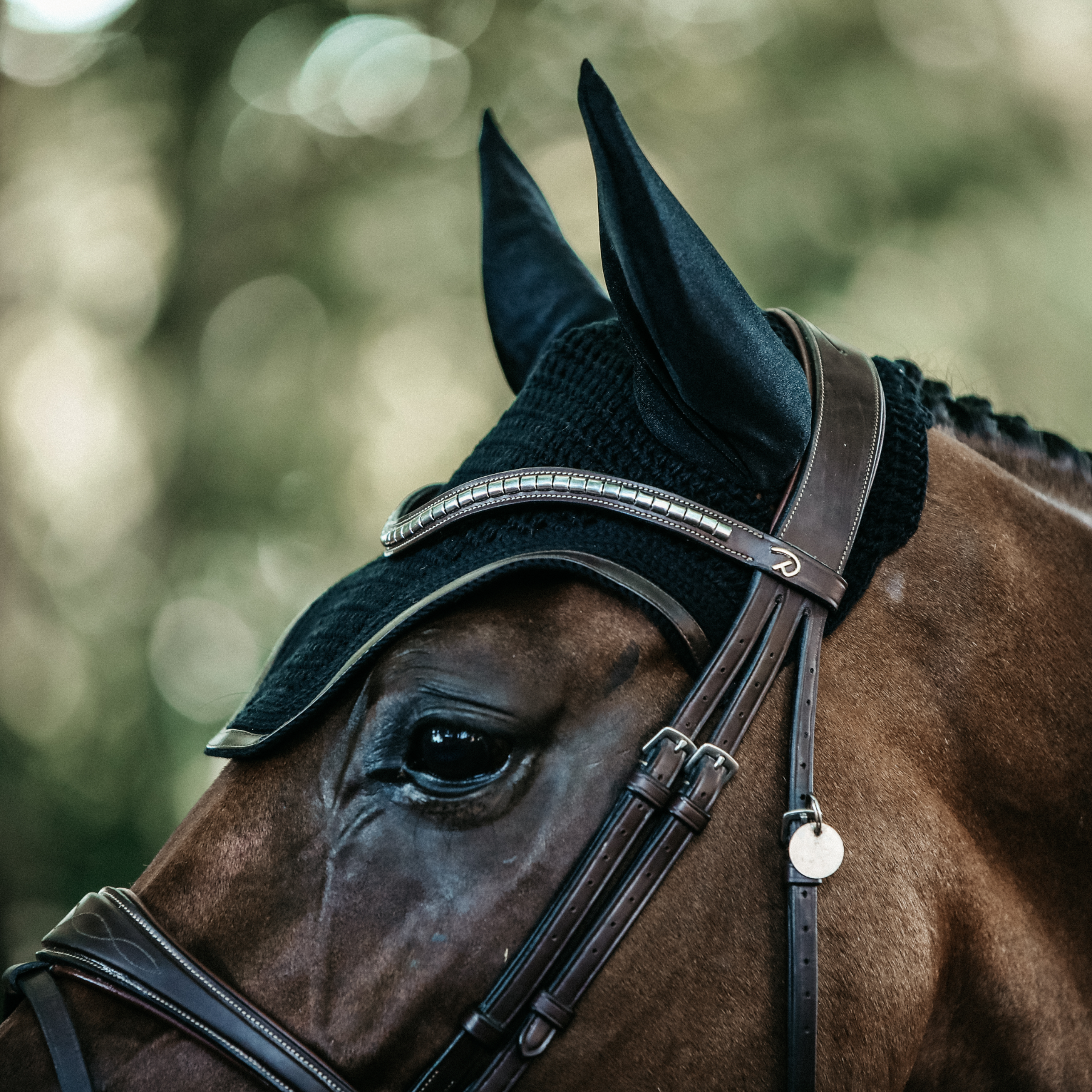 Kentucky Horsewear Fly Veil Wellington Leather, Black