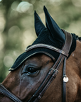 Kentucky Horsewear Fly Veil Wellington Leather, Black
