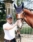 Kentucky Horsewear Fly Veil Wellington Leather, Navy