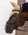 Kentucky Horsewear Fly Veil Wellington Mini Velvet Pearls, Beige