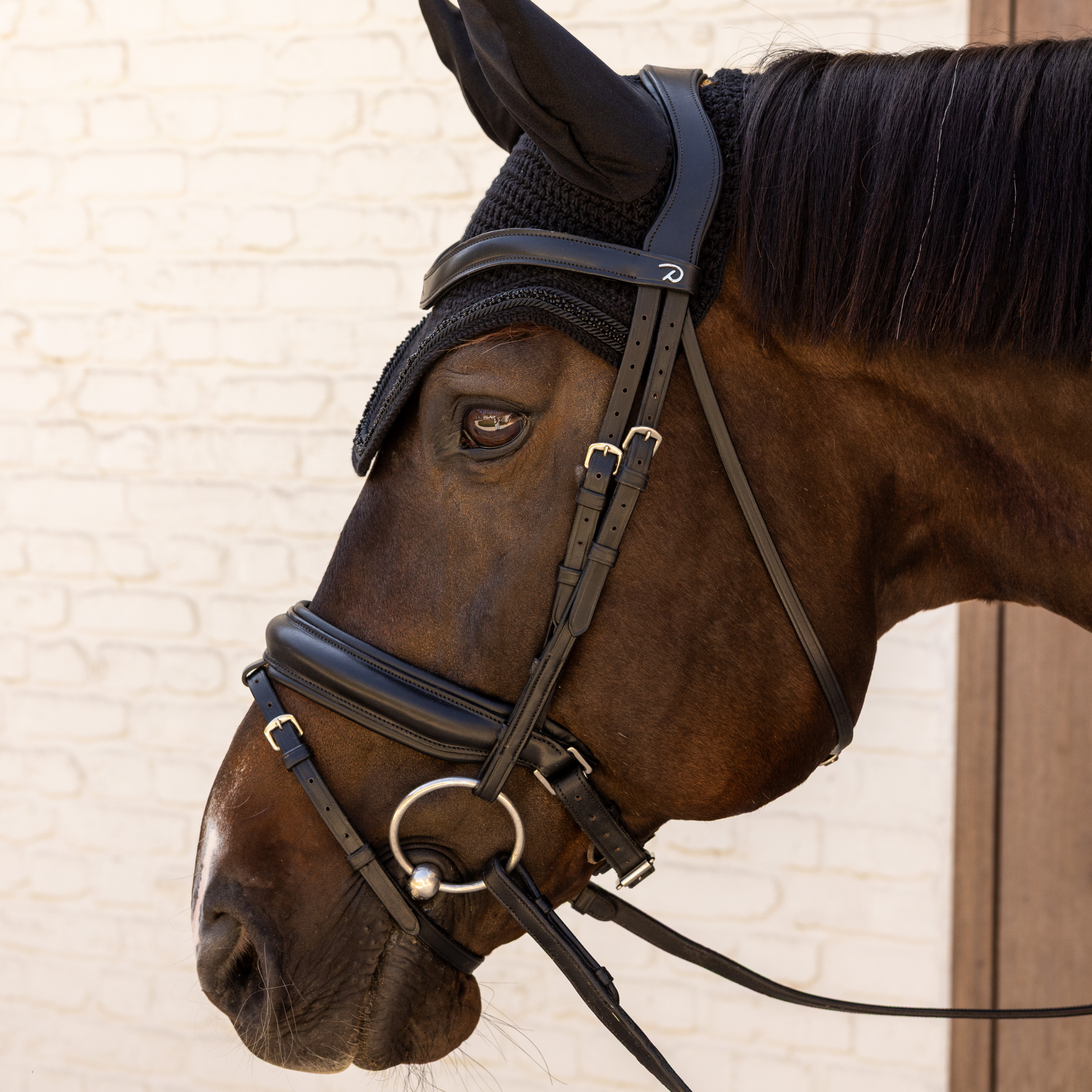Kentucky Horsewear Fly Veil Wellington Mini Velvet Pearls, Black