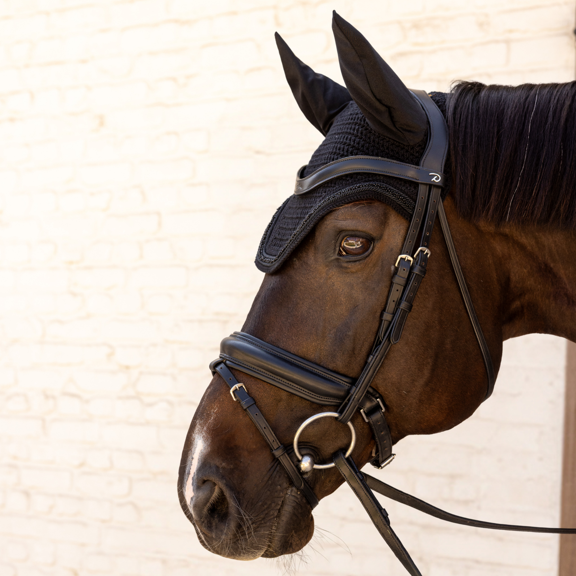 Kentucky Horsewear Fly Veil Wellington Mini Velvet Pearls, Black