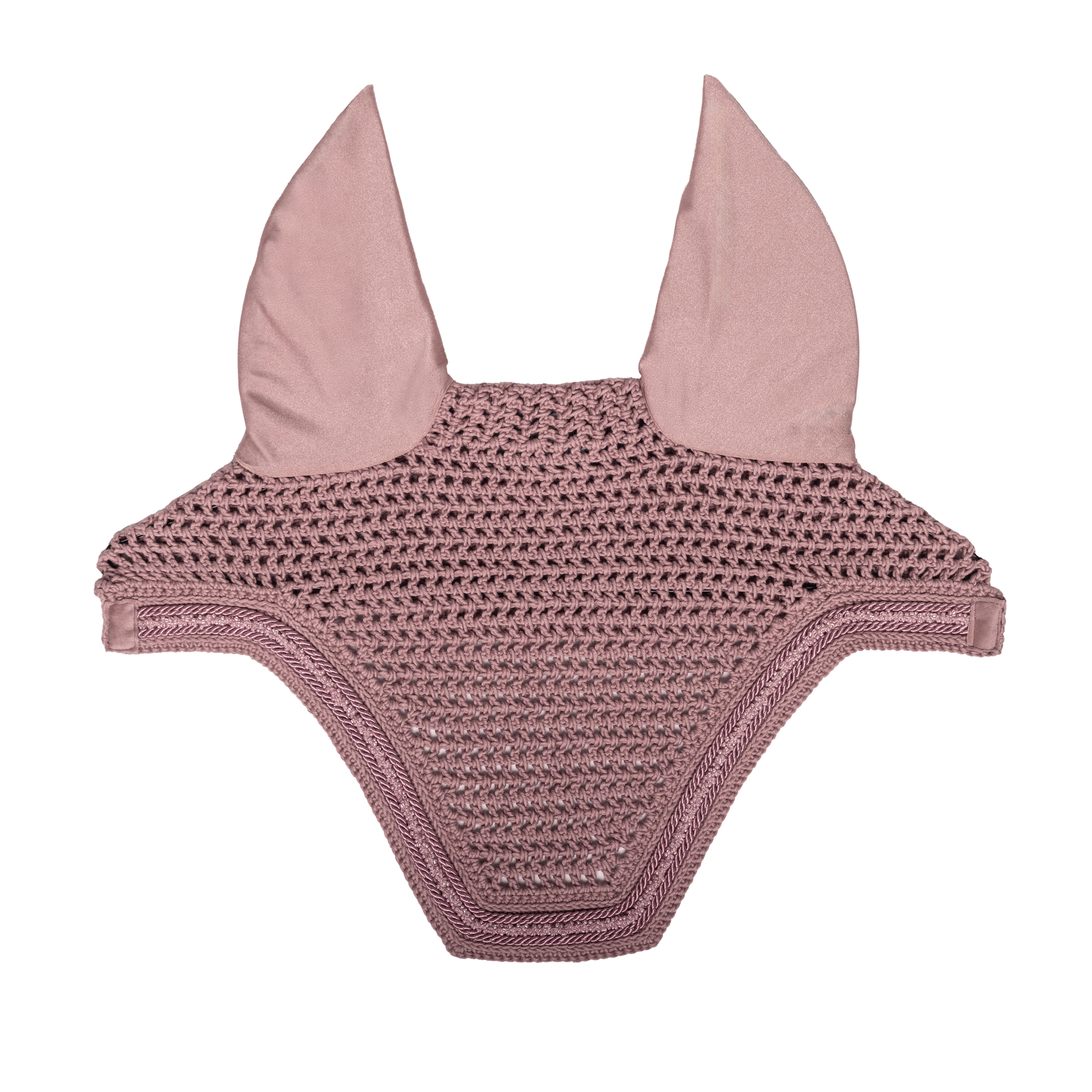 Kentucky Horsewear Fly Veil Wellington Mini Velvet Pearls, Old Rose
