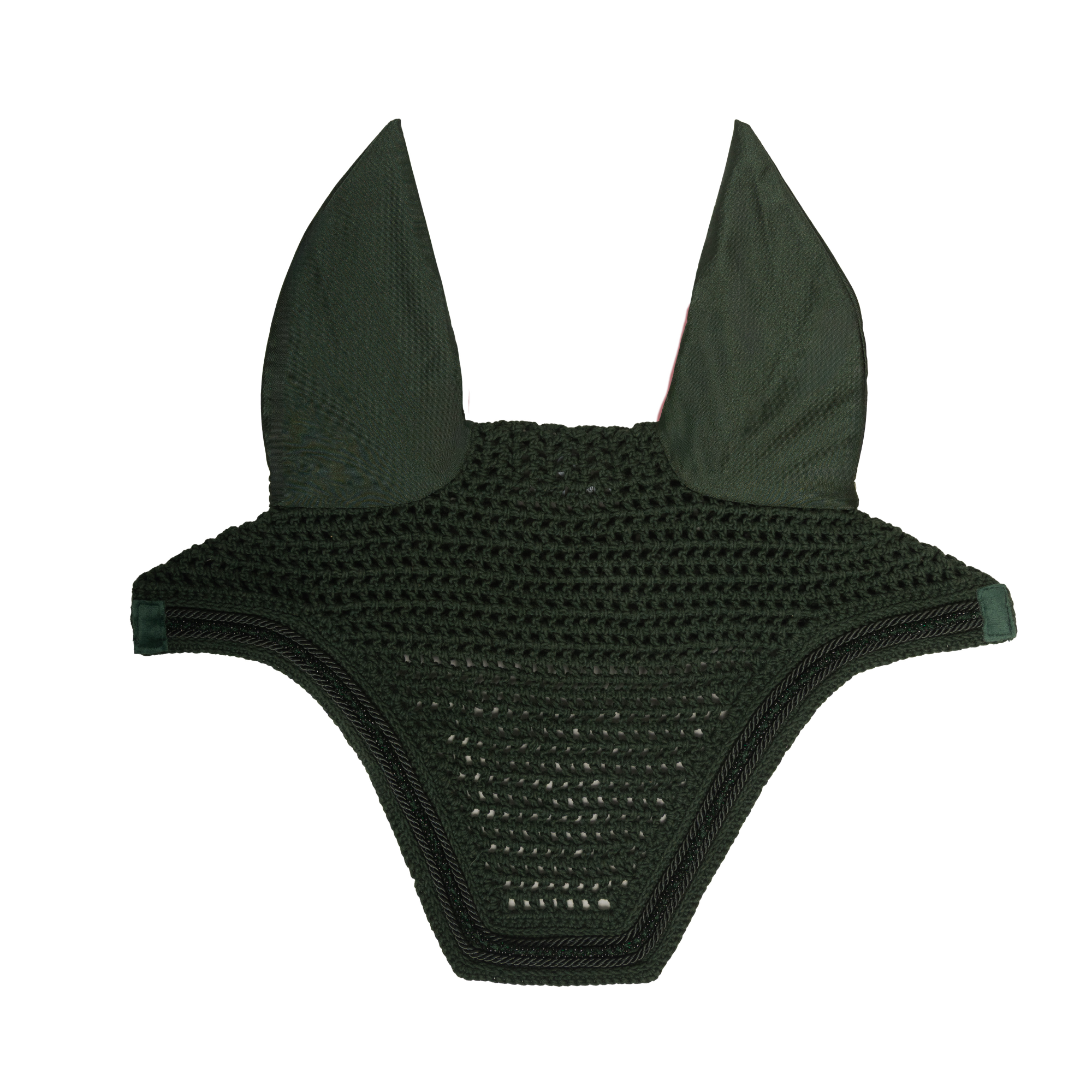Kentucky Horsewear Fly Veil Wellington Mini Velvet Pearls, Pine Green