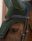 Kentucky Horsewear Fly Veil Wellington Mini Velvet Pearls, Pine Green
