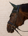 Kentucky Horsewear Fly Veil Wellington Mini Velvet Pearls, Pine Green