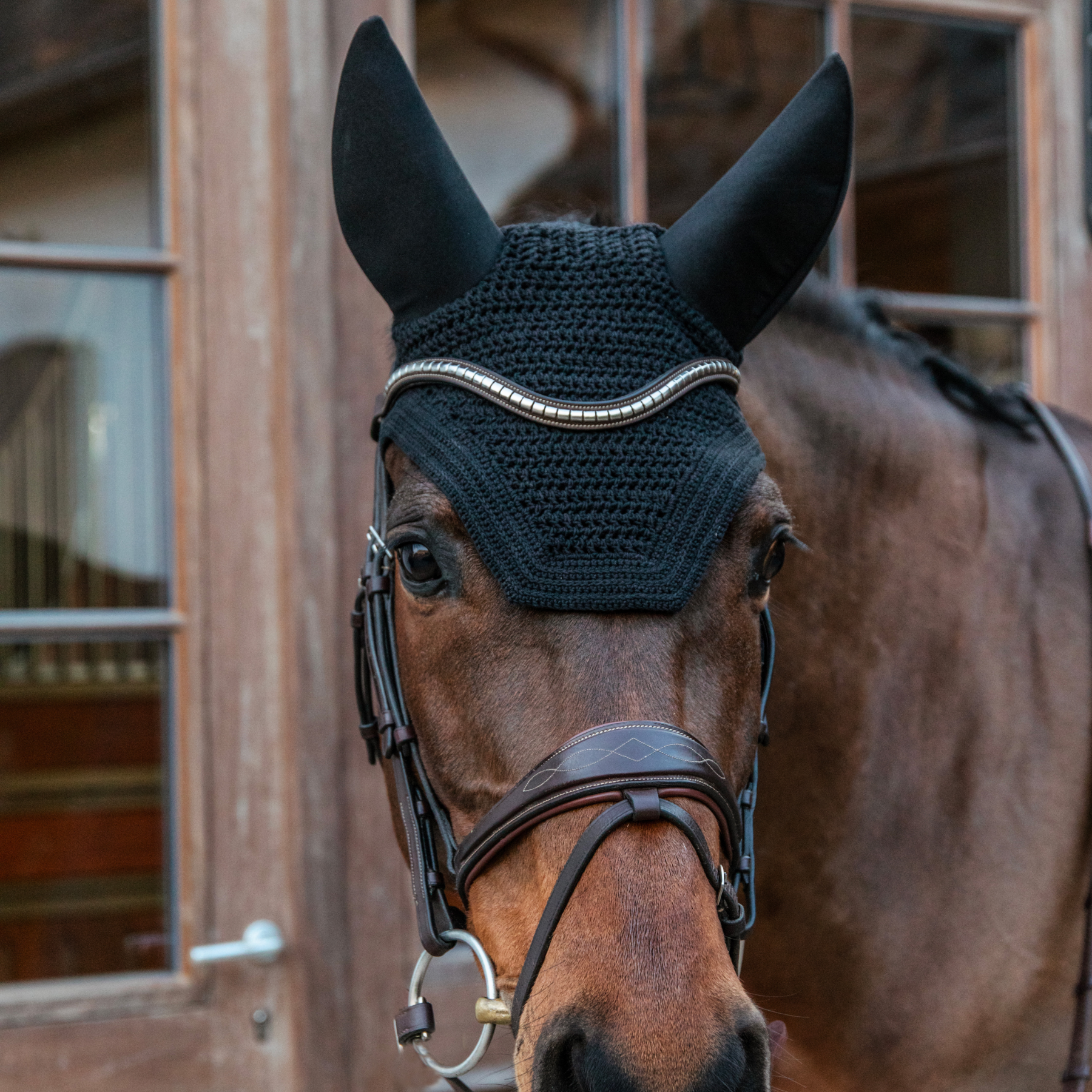 Kentucky Horsewear Fly Veil Wellington Soundless, Black