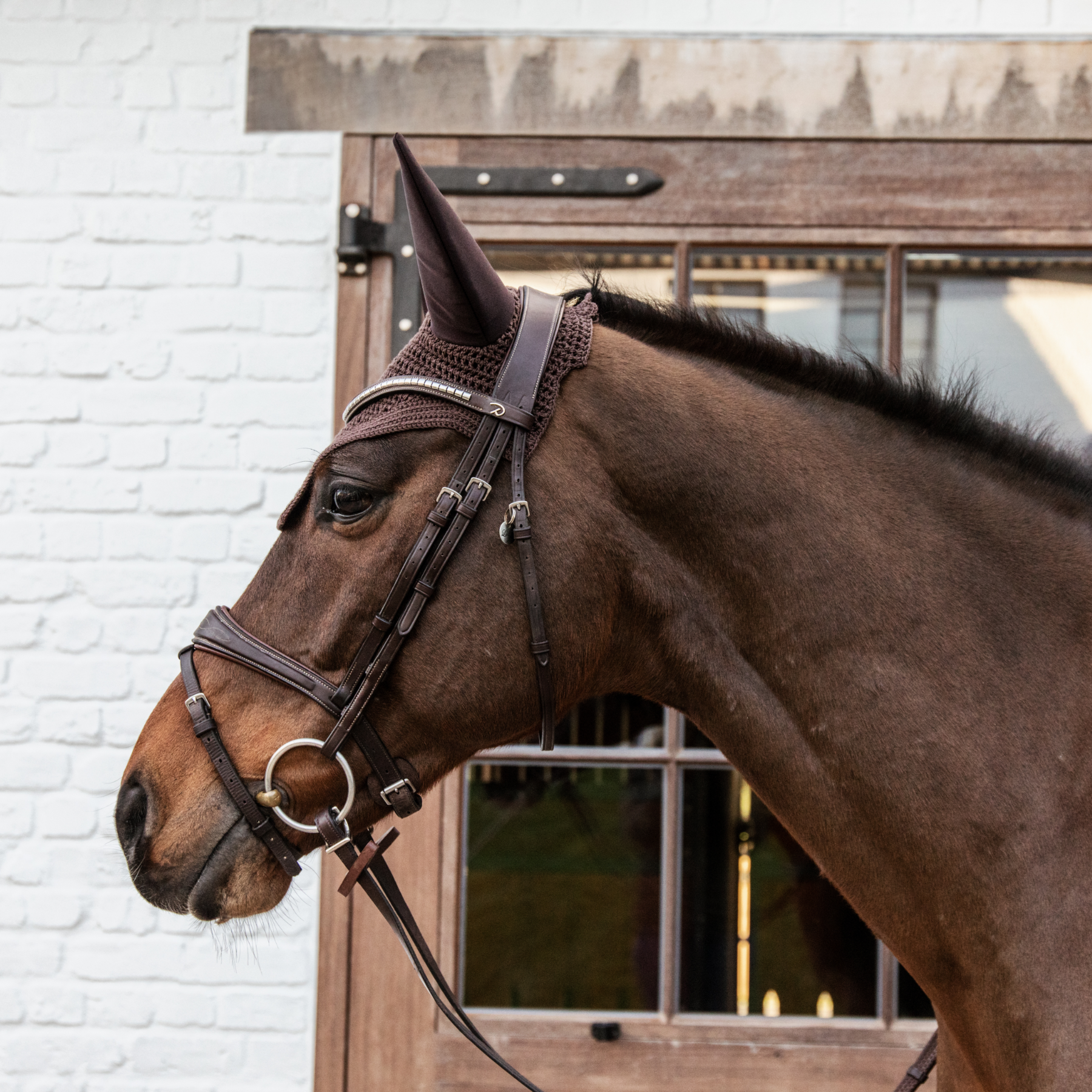 Kentucky Horsewear Fly Veil Wellington Soundless, Brown
