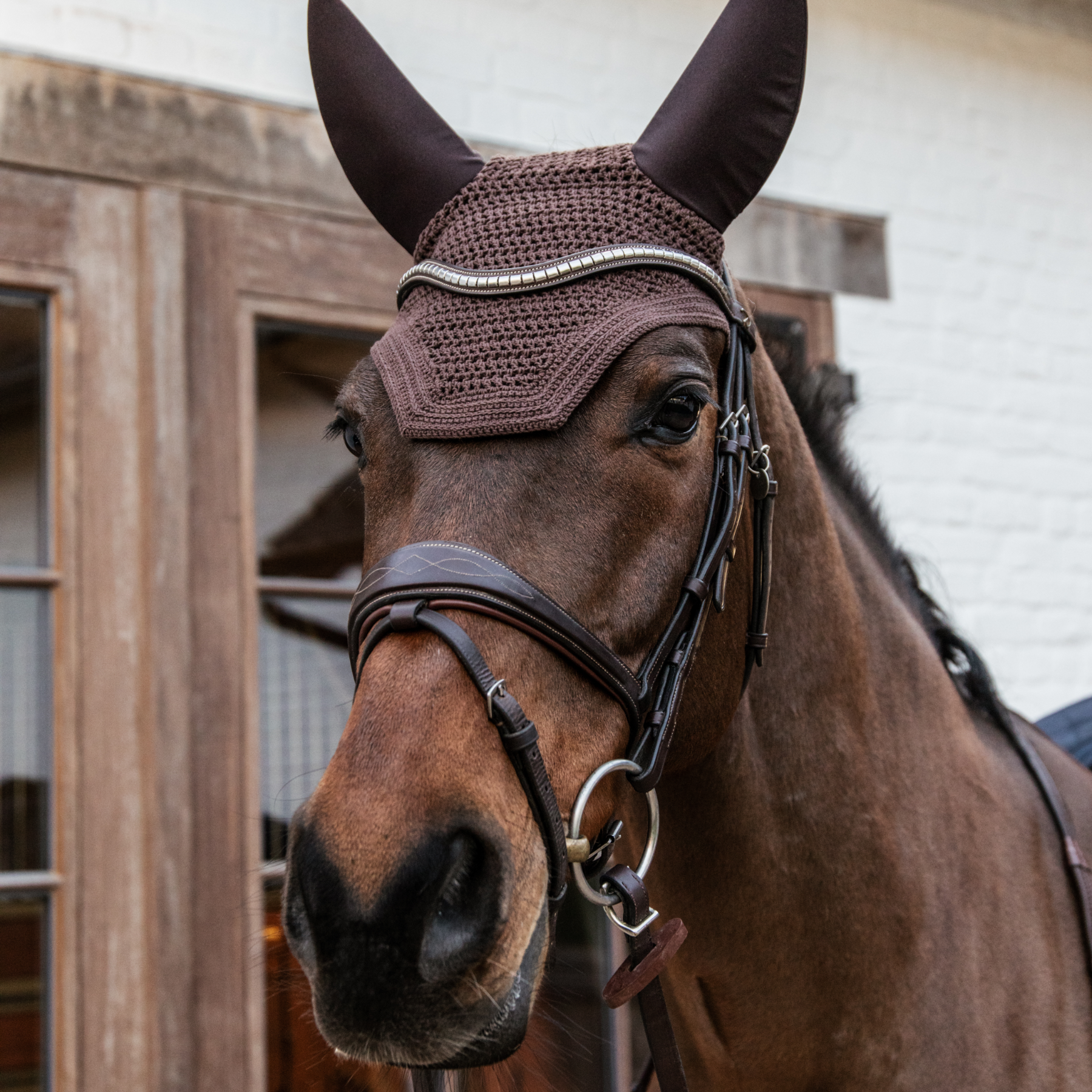 Kentucky Horsewear Fly Veil Wellington Soundless, Brown