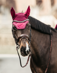 Kentucky Horsewear Fly Veil Wellington Velvet, Fuchsia