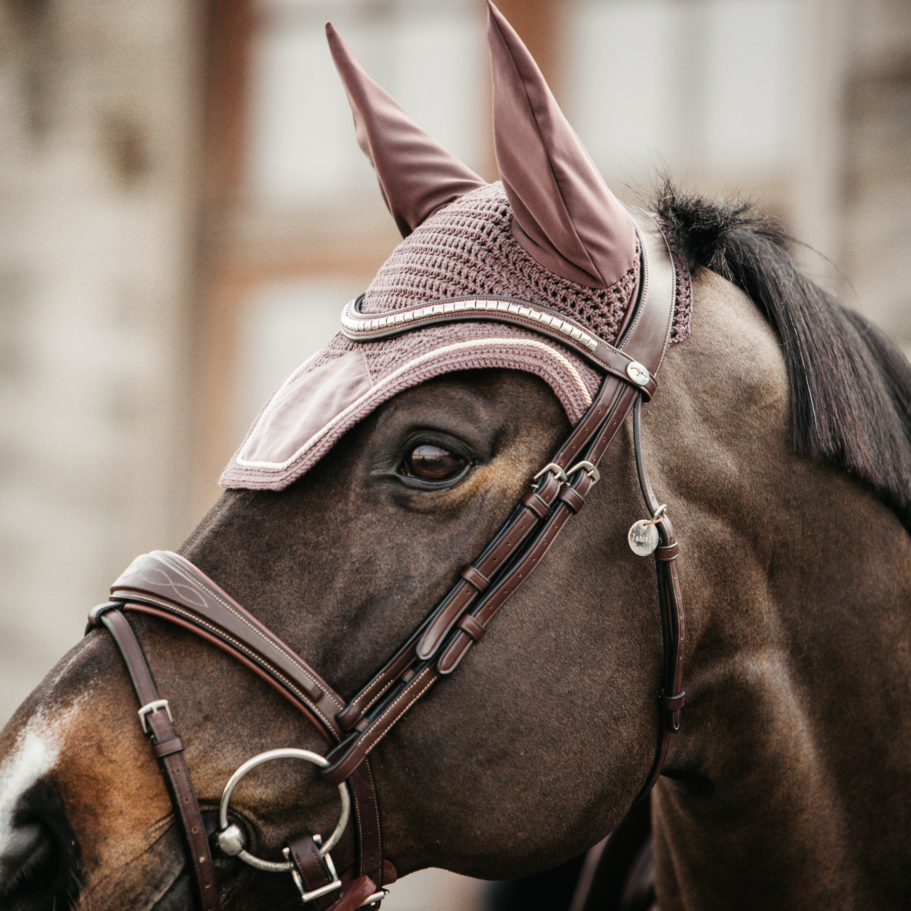 Kentucky Horsewear Fly Veil Wellington Velvet, Light Purple