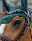 Kentucky Horsewear Fly Veil Wellington Velvet Pearls, Pine Green