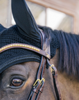 Kentucky Horsewear Fly Veil Wellington with Metal Chain, Black