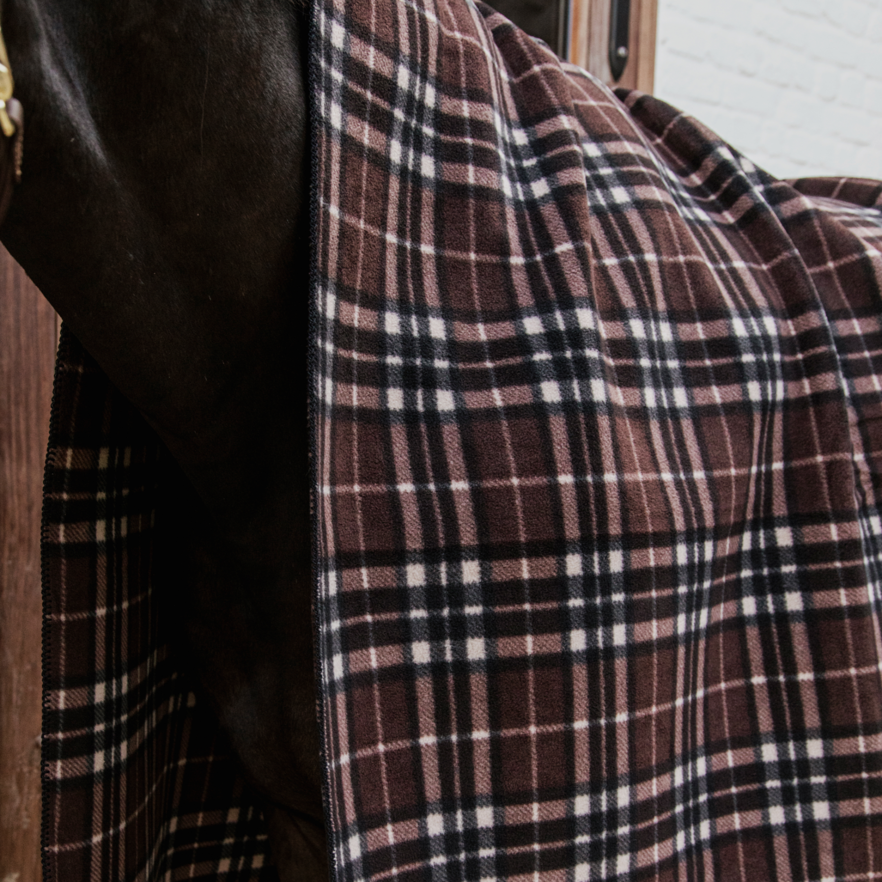 Kentucky Horsewear Heavy Fleece Rug Square, Check Printing
