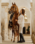 Kentucky Horsewear Heavy Fleece Rug Square Stripes, Brown/Beige