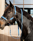 Kentucky Horsewear Plaited Nylon Halter, Light Blue