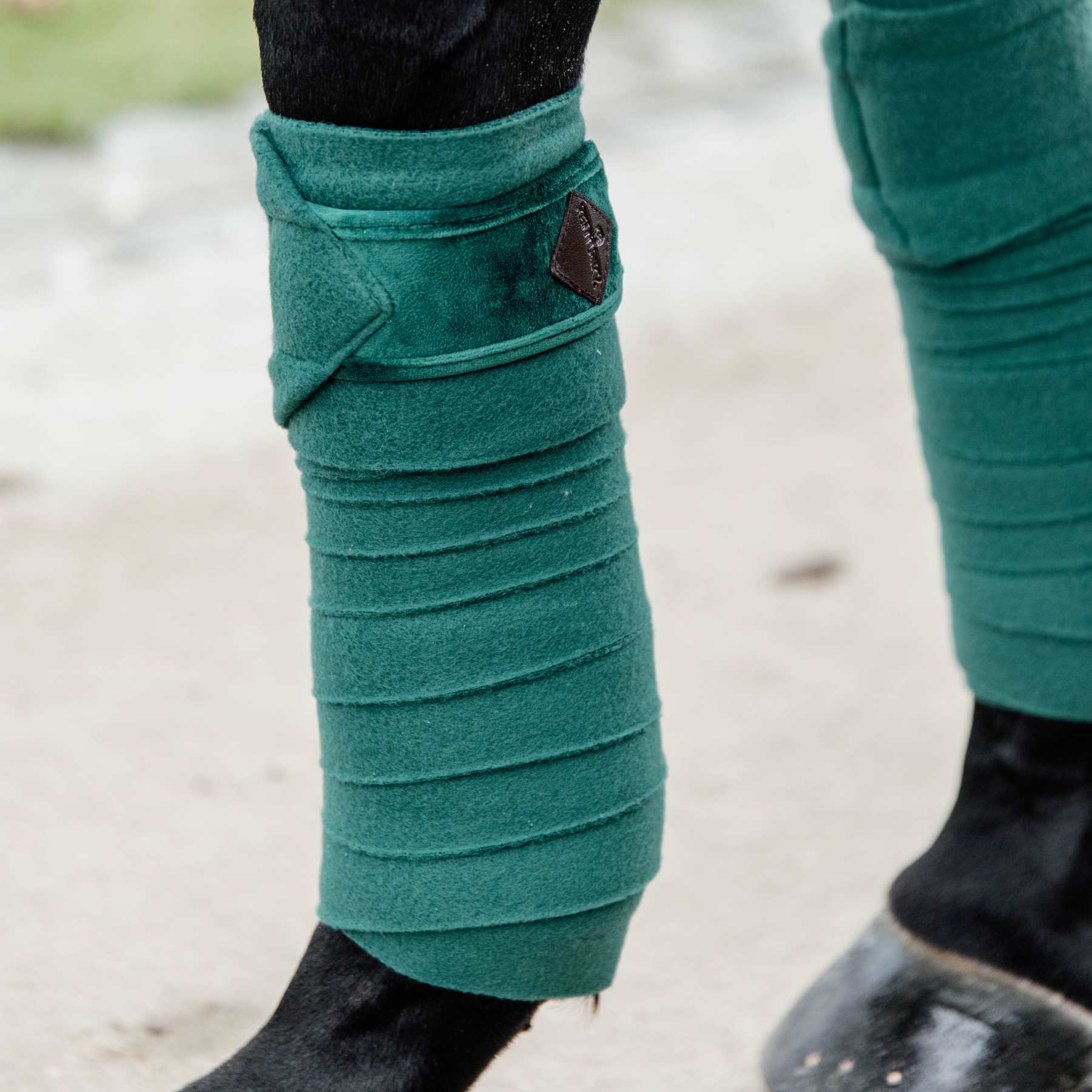Kentucky Horsewear Polar Fleece Bandages Velvet, Dark Green
