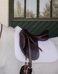 Kentucky Horsewear Saddle Pad Fishbone Dressage White Edition