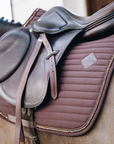 Kentucky Horsewear Saddle Pad Pearls Jumping Brown Edition