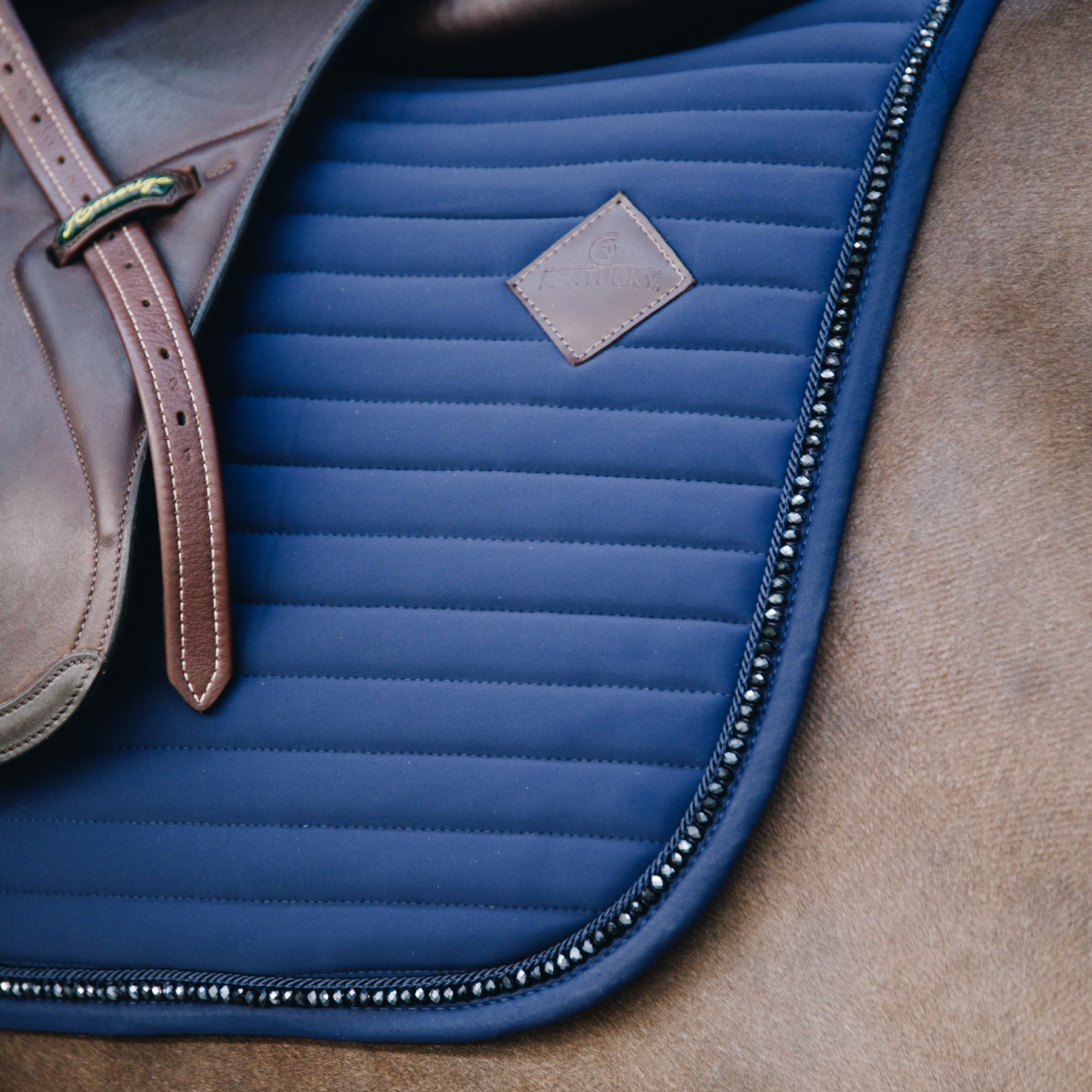 Kentucky Horsewear Saddle Pad Pearls Jumping Navy Edition
