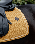 Kentucky Horsewear Saddle Pad Velvet Dressage Mustard Edition