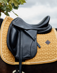 Kentucky Horsewear Saddle Pad Velvet Dressage Mustard Edition