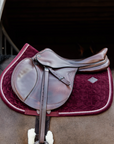 Kentucky Horsewear Saddle Pad Velvet Jumping Bordeaux Edition
