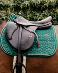 Kentucky Horsewear Saddle Pad Velvet Jumping Dark Green Edition