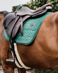 Kentucky Horsewear Saddle Pad Velvet Jumping Dark Green Edition