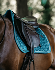 Kentucky Horsewear Saddle Pad Velvet Jumping Emerald Edition