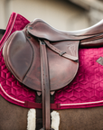 Kentucky Horsewear Saddle Pad Velvet Jumping Fuchsia Edition
