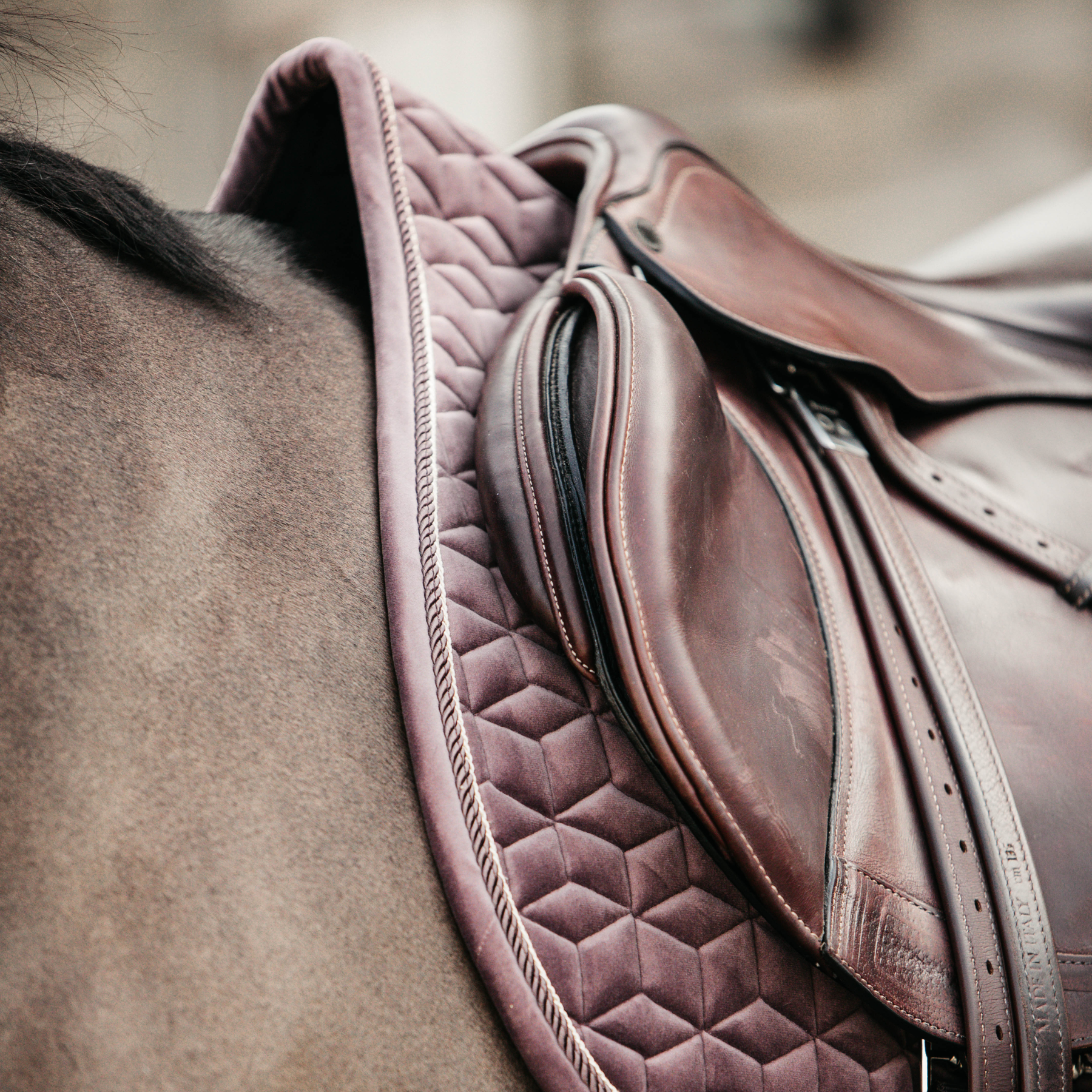 Kentucky Horsewear Saddle Pad Velvet Jumping Light Purple Edition