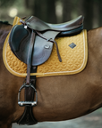 Kentucky Horsewear Saddle Pad Velvet Jumping Mustard Edition