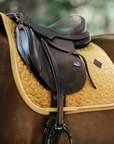 Kentucky Horsewear Saddle Pad Velvet Jumping Mustard Edition