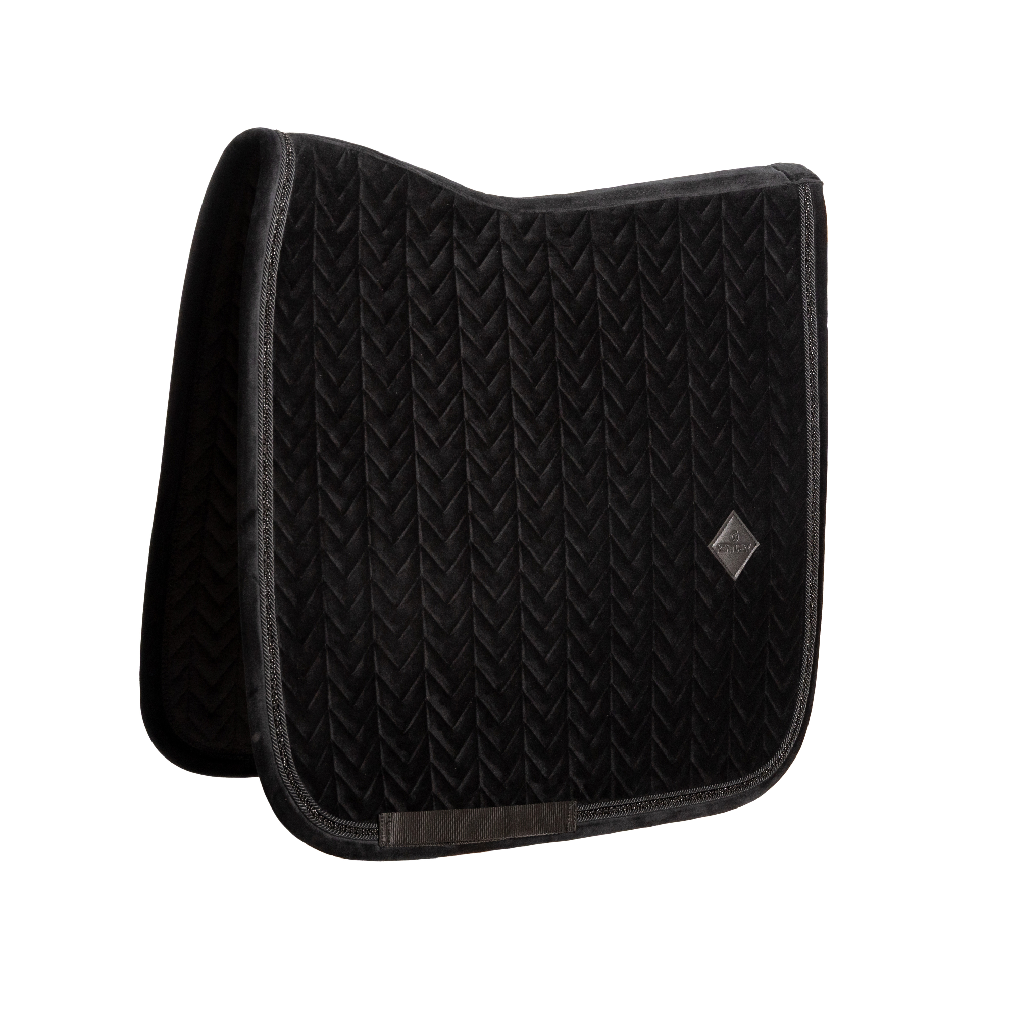 Kentucky Horsewear Saddle Pad Velvet Mini Pearls Dressage, Black
