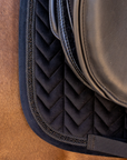 Kentucky Horsewear Saddle Pad Velvet Mini Pearls Dressage, Black