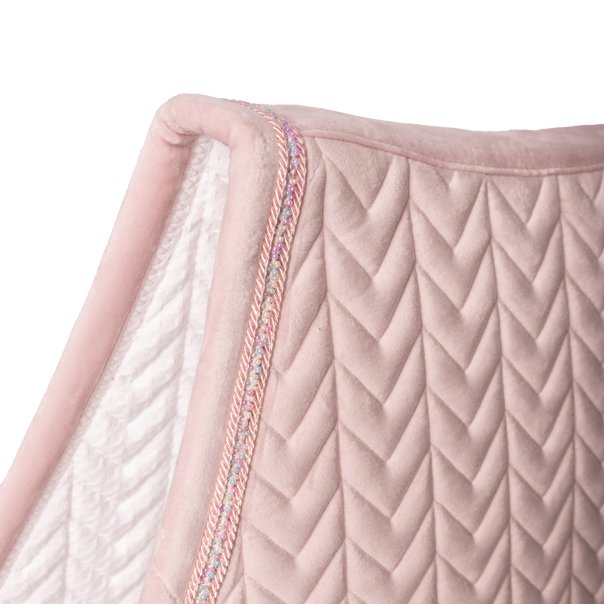 Kentucky Horsewear Saddle Pad Velvet Mini Pearls Dressage, Old Rose