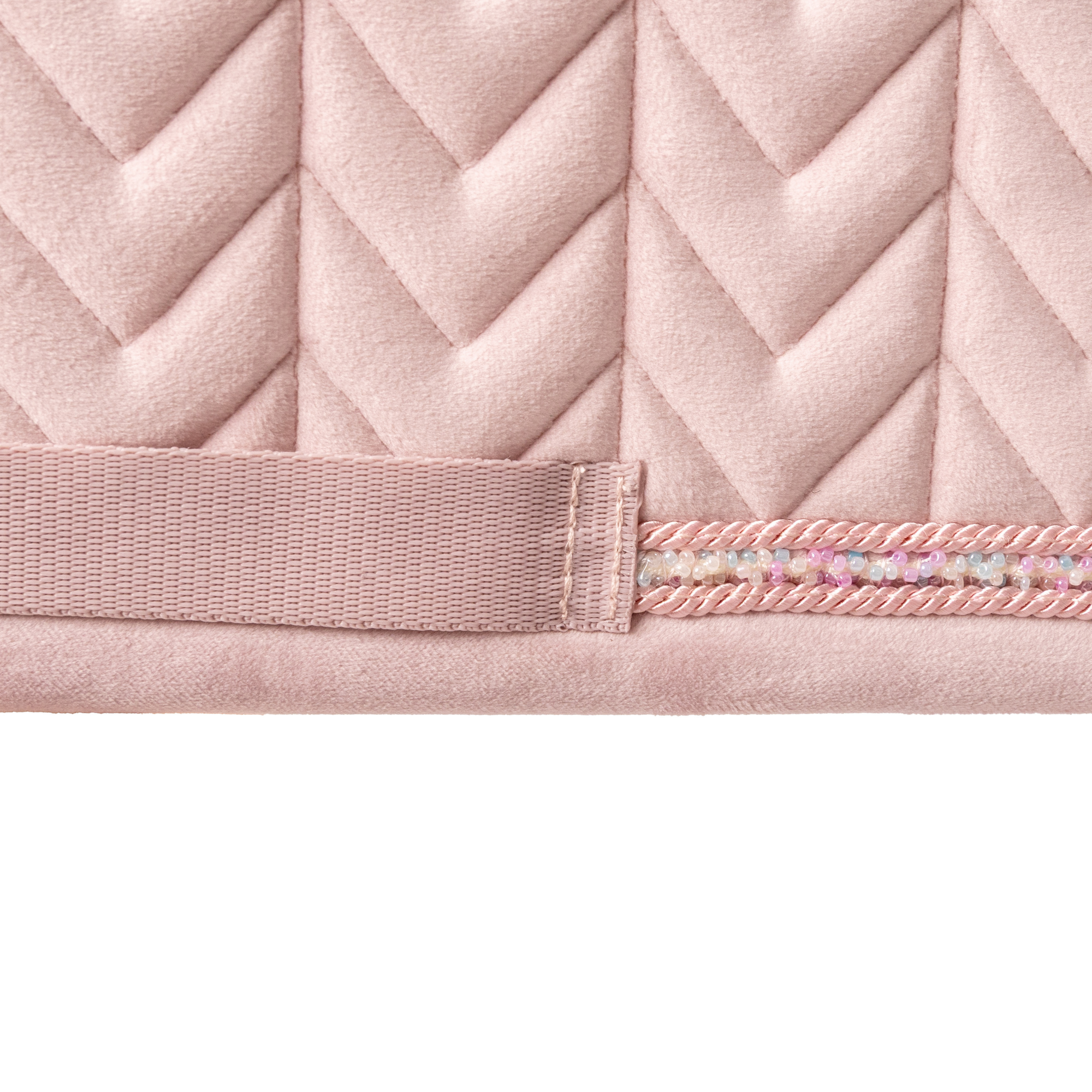 Kentucky Horsewear Saddle Pad Velvet Mini Pearls Dressage, Old Rose