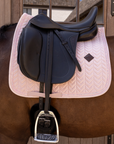 Kentucky Horsewear Saddle Pad Velvet Mini Pearls Dressage, Old Rose