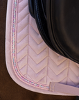 Kentucky Horsewear Saddle Pad Velvet Mini Pearls Dressage, Old Rose