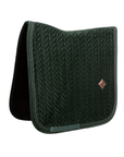 Kentucky Horsewear Saddle Pad Velvet Mini Pearls Dressage, Pine Green