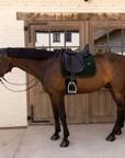 Kentucky Horsewear Saddle Pad Velvet Mini Pearls Dressage, Pine Green